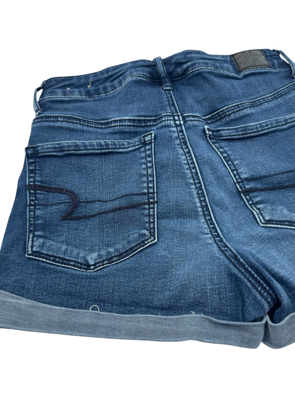 American Eagle Super Stretch Sky High Shortie Jean Shorts Rise 10" Ins 2" Size 4 - Picture 14 of 14